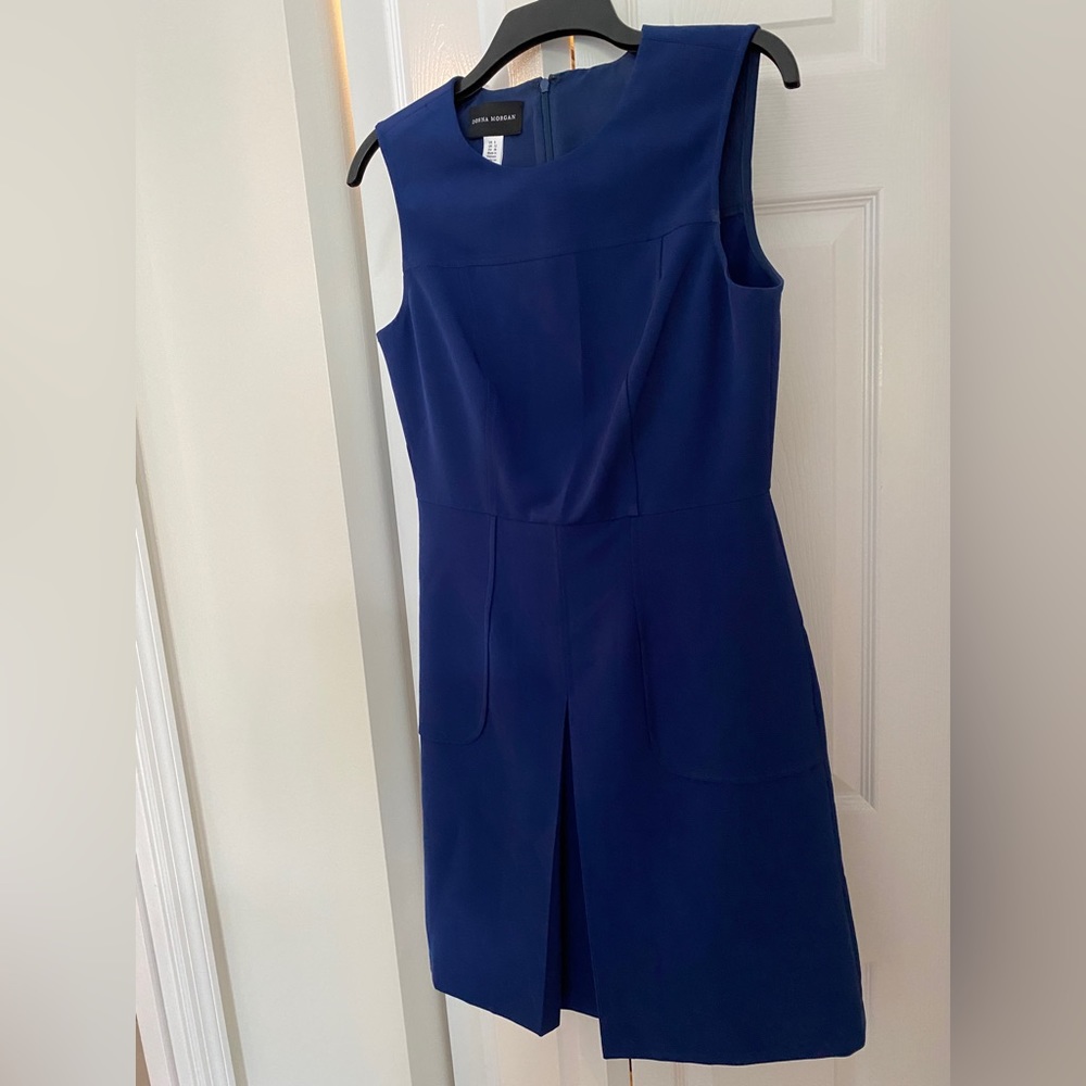 Donna Morgan sleeveless dress with pockets. Royal blue, Size 8.